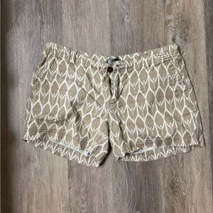 Tan Patterned shorts